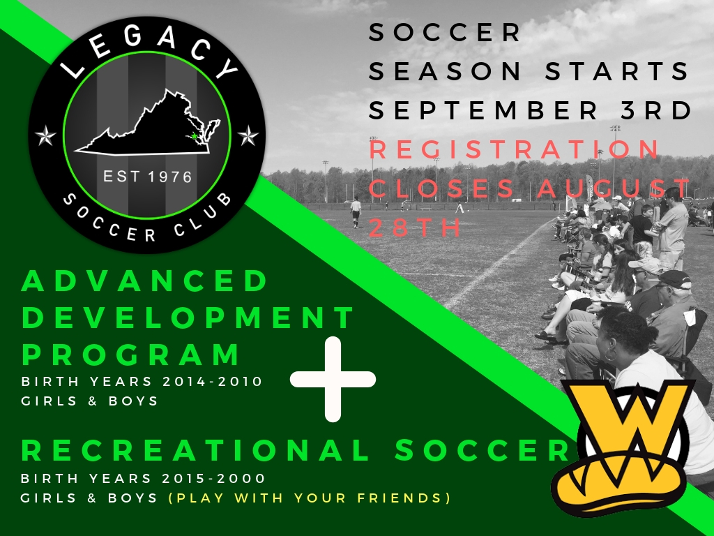 LEGACY REC + ADP REGISTRATION NOW OPEN | FALL 2019